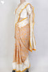 Chanderi Silk Saree With Chikankari Embroidery In Floral Block Print